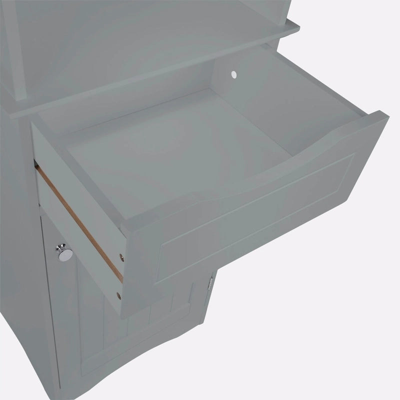 RiverRidge Ashland Armoire de salle de bain haute en lin avec tiroir et étagères