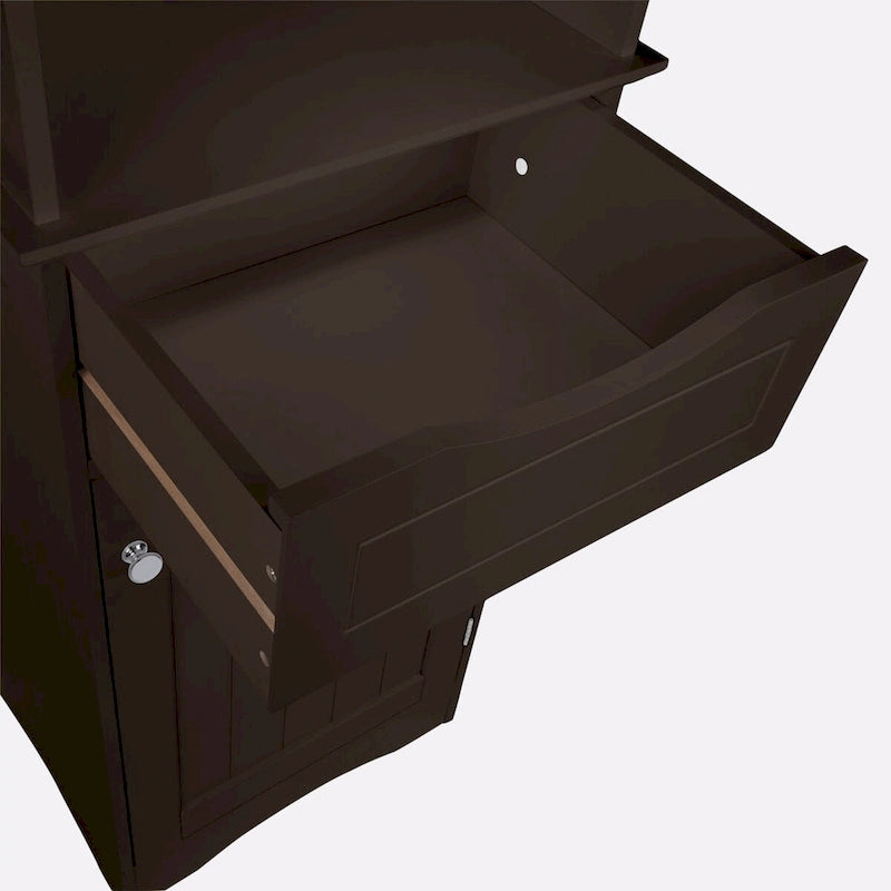 RiverRidge Ashland Armoire de salle de bain haute en lin avec tiroir et étagères