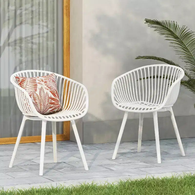 Chaise d'appoint d'extérieur en polypropylène Christopher Knight Home 2 pièces Santa Fe