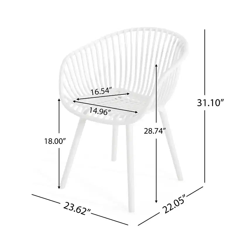 Chaise d'appoint d'extérieur en polypropylène Christopher Knight Home 2 pièces Santa Fe