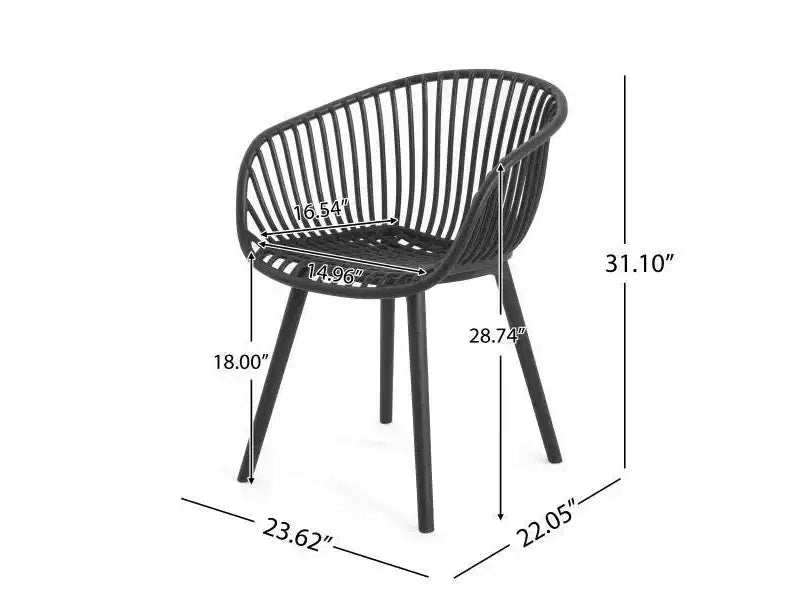 Chaise d'appoint d'extérieur en polypropylène Christopher Knight Home 2 pièces Santa Fe