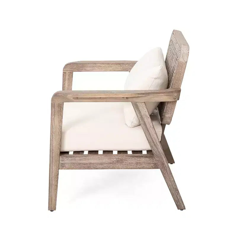 Christopher Knight Home Chaises de club Ursa en bois d'acacia pour patio extérieur