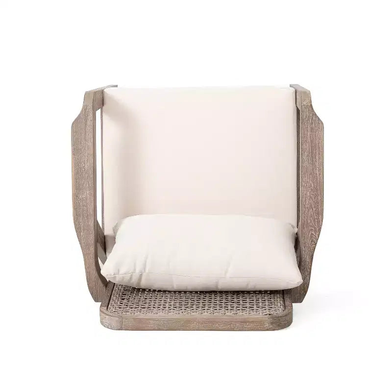 Christopher Knight Home Chaises de club Ursa en bois d'acacia pour patio extérieur