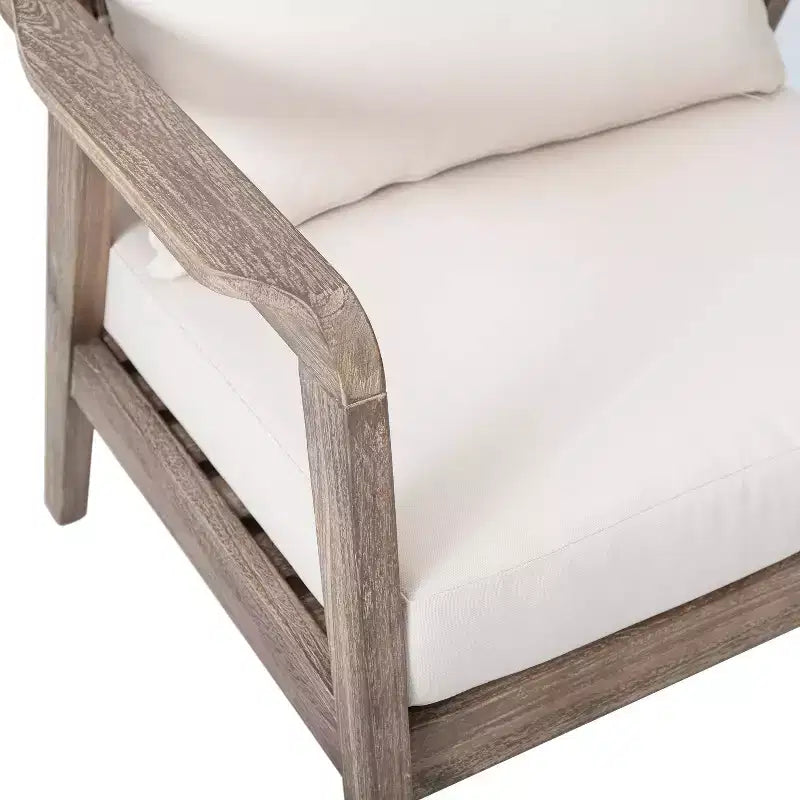 Christopher Knight Home Chaises de club Ursa en bois d'acacia pour patio extérieur