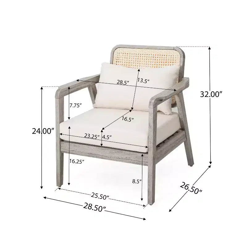 Christopher Knight Home Chaises de club Ursa en bois d'acacia pour patio extérieur
