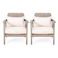 Christopher Knight Home Chaises de club Ursa en bois d'acacia pour patio extérieur