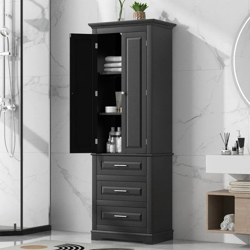 Meuble de rangement haut à trois tiroirs pour salle de bain/bureau