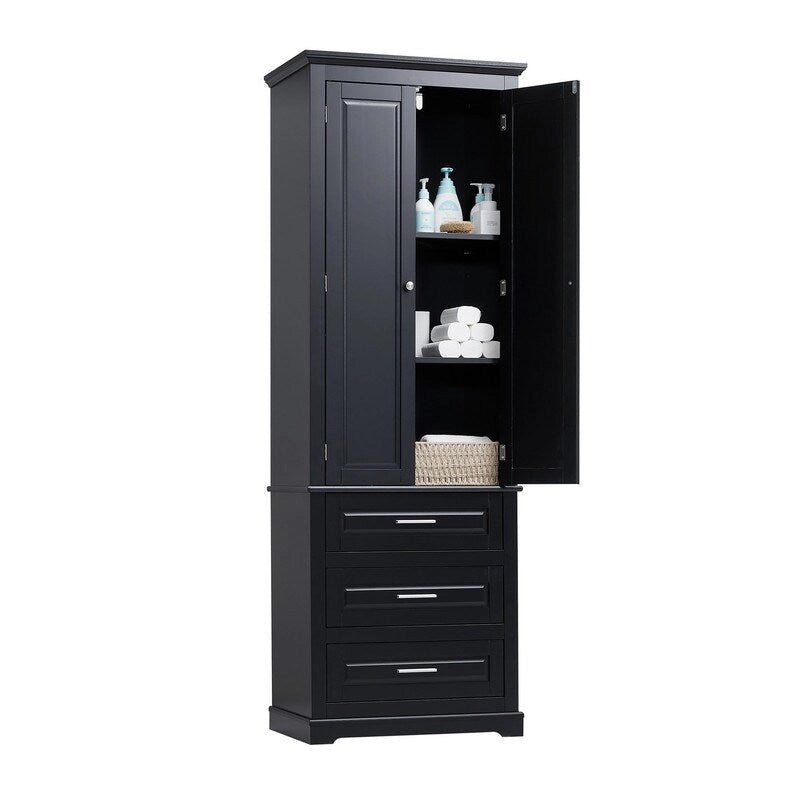 Meuble de rangement haut à trois tiroirs pour salle de bain/bureau
