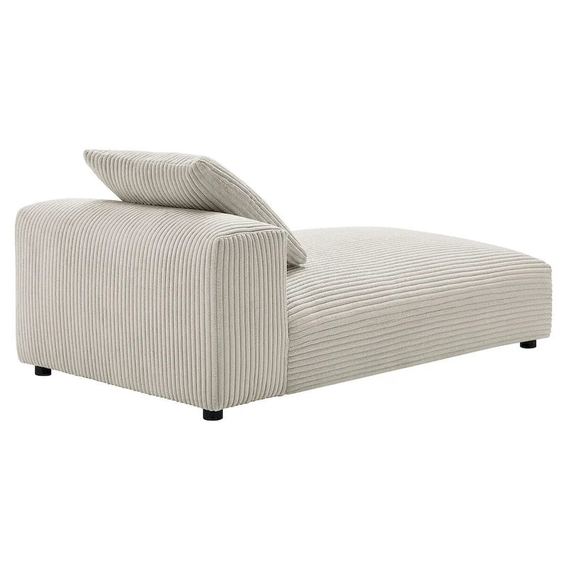 Chaise longue sans accoudoirs en velours côtelé modulaire Solace