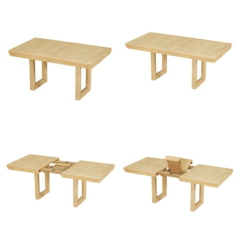 Ensemble de salle à manger 7 pièces avec table extensible de 72 po à rallonge papillon et 6 chaises