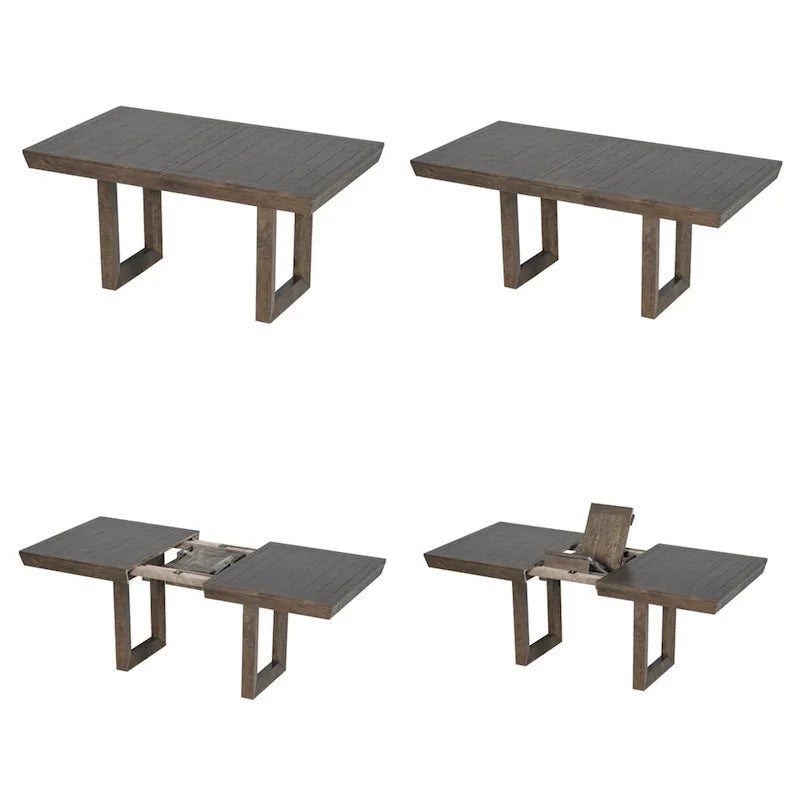 Ensemble de salle à manger 7 pièces avec table extensible de 72 po à rallonge papillon et 6 chaises