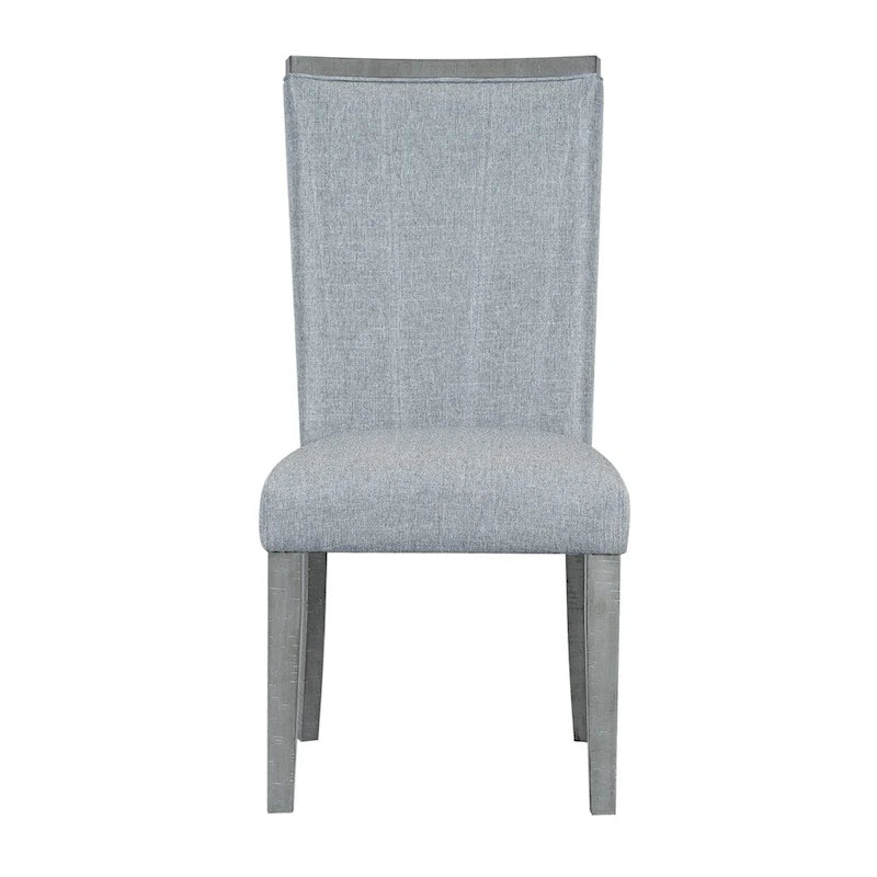 Ensemble de salle à manger contemporain de 6 pièces avec table à rallonge de 198 cm et pied central