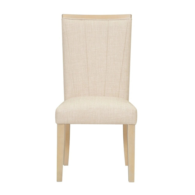 Ensemble de salle à manger contemporain de 6 pièces avec table à rallonge de 198 cm et pied central