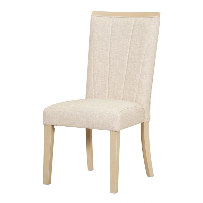 Ensemble de salle à manger contemporain de 6 pièces avec table à rallonge de 198 cm et pied central