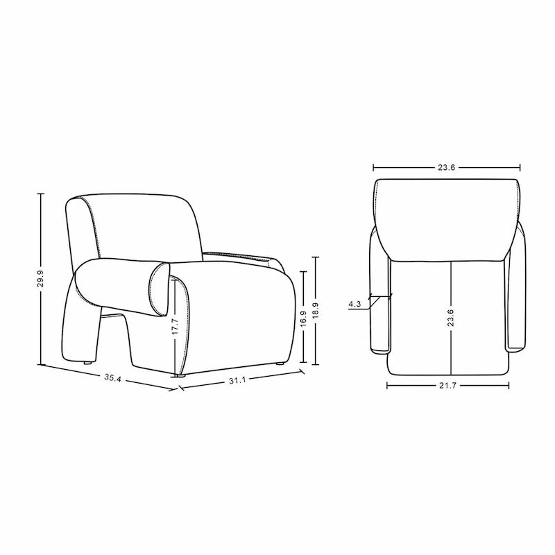 Manhattan Comfort Ensemble de 3 canapés multi-places modernes en chenille Verandah