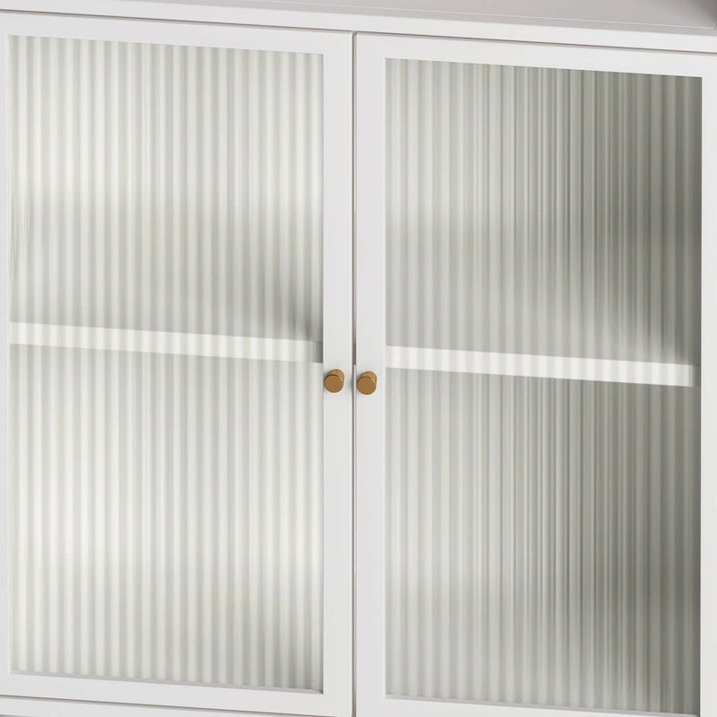 Meuble bas autoportant avec porte vitrée