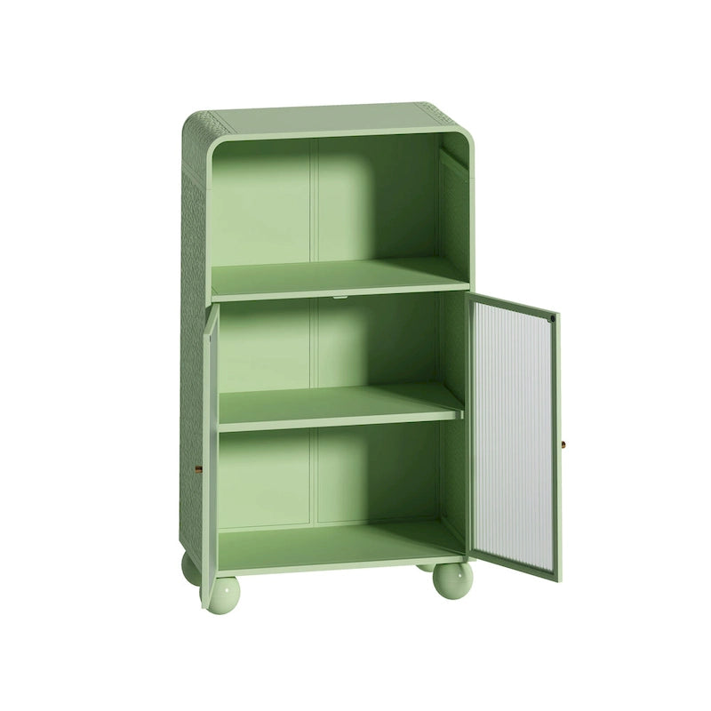 Meuble bas autoportant avec porte vitrée