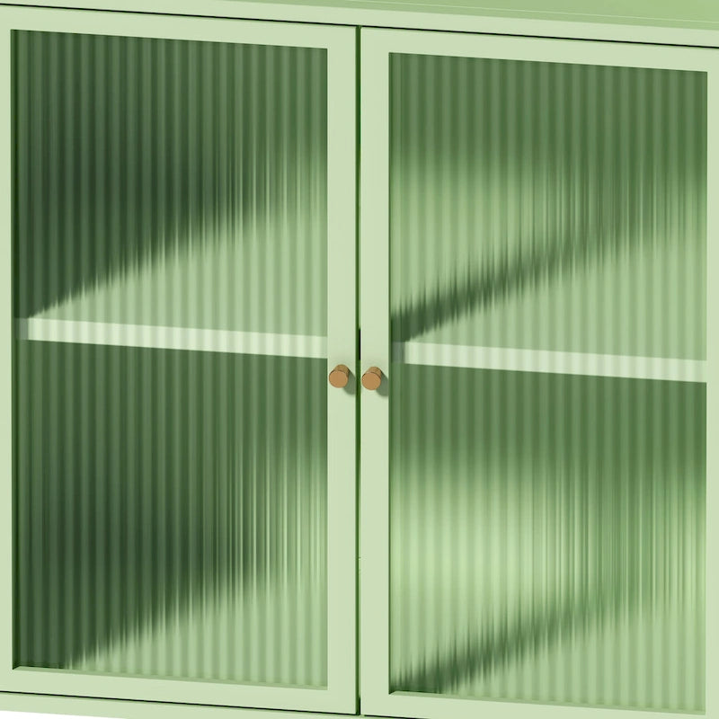 Meuble bas autoportant avec porte vitrée
