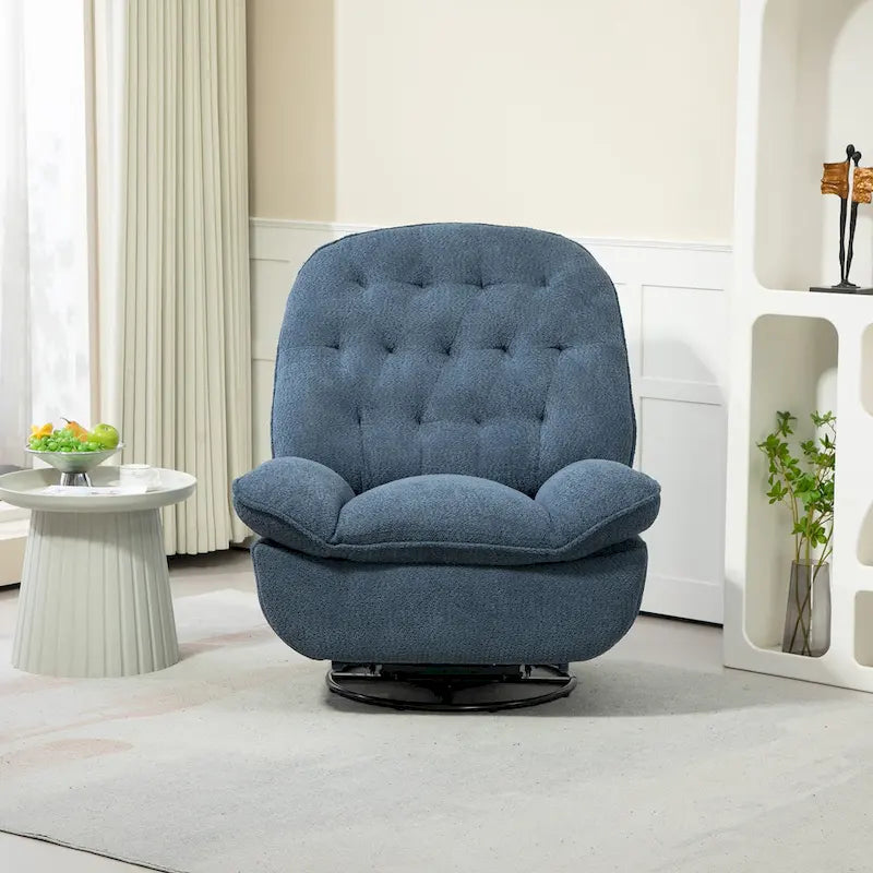 Fauteuil inclinable pivotant à 360 degrés en chenille moderne, ensemble de 1