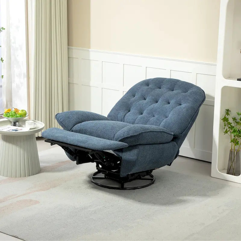 Fauteuil inclinable pivotant à 360 degrés en chenille moderne, ensemble de 1