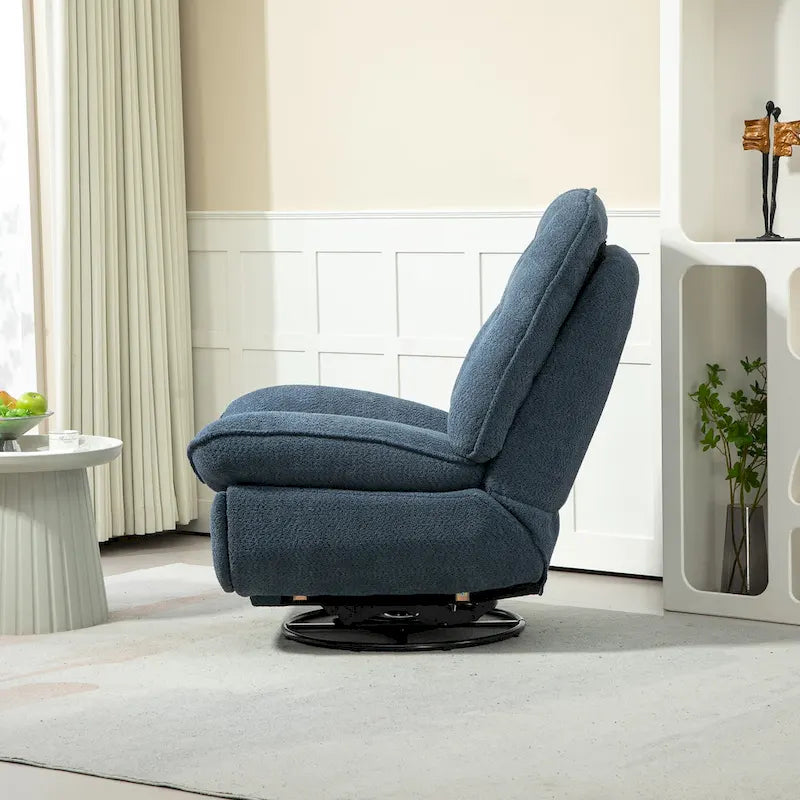 Fauteuil inclinable pivotant à 360 degrés en chenille moderne, ensemble de 1