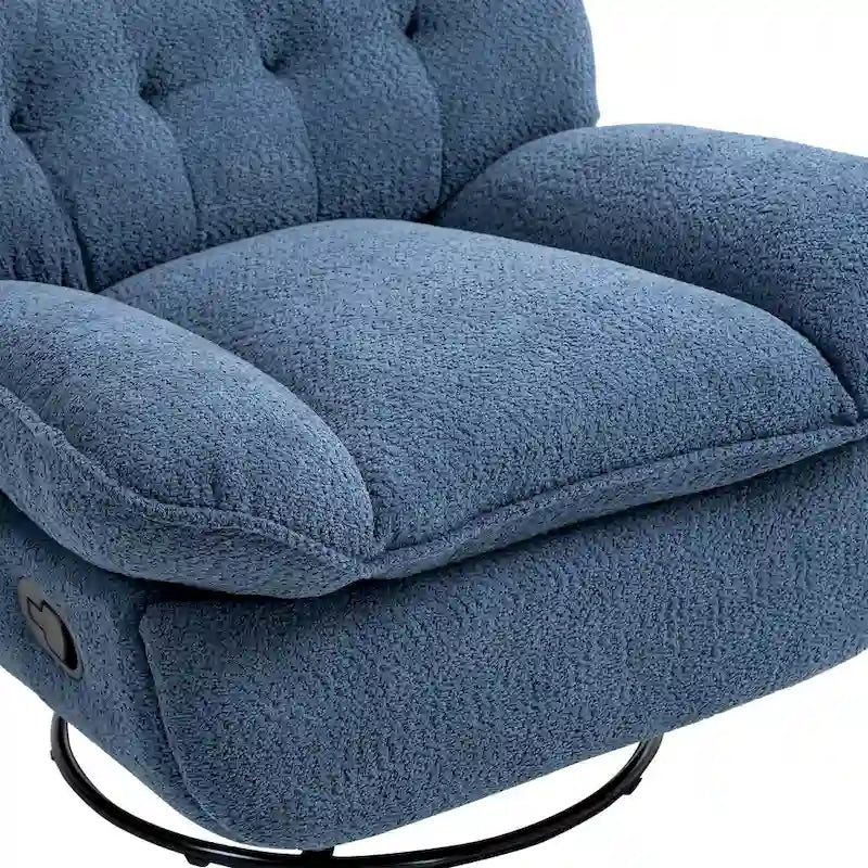 Fauteuil inclinable pivotant à 360 degrés en chenille moderne, ensemble de 1