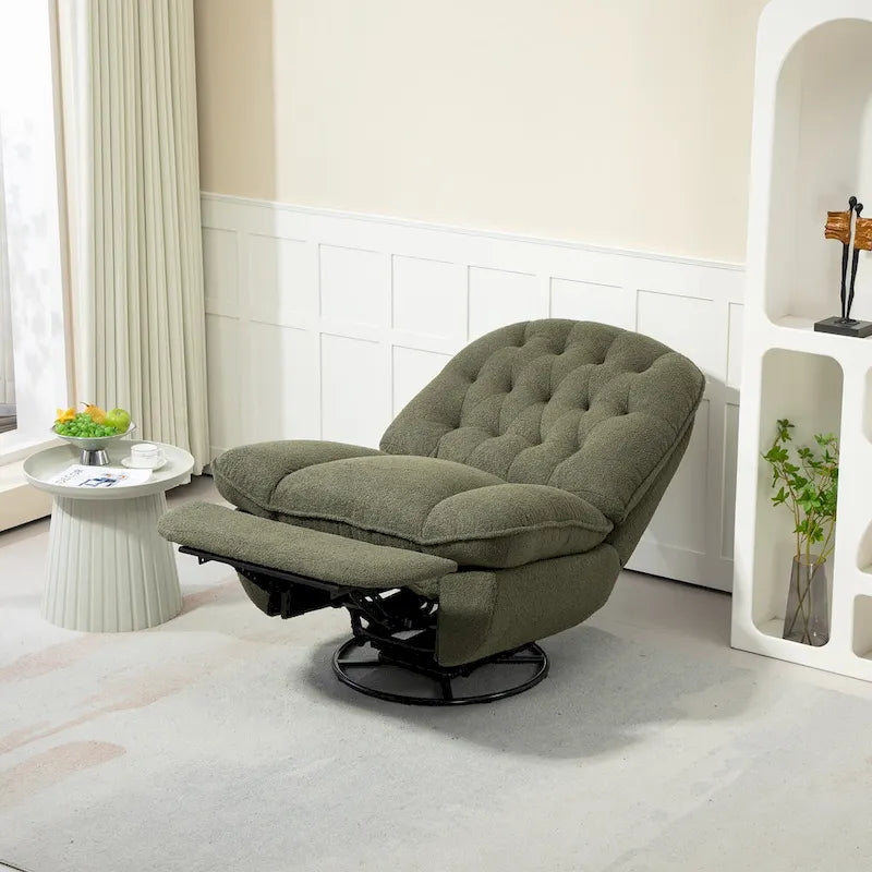 Fauteuil inclinable pivotant à 360 degrés en chenille moderne, ensemble de 1