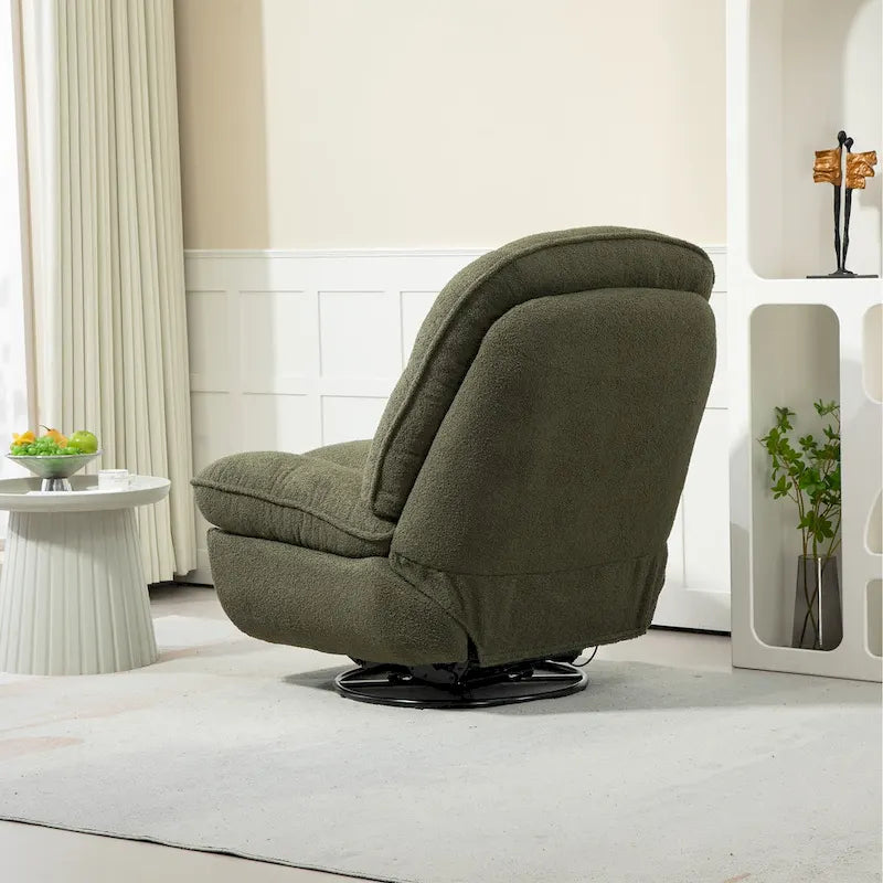 Fauteuil inclinable pivotant à 360 degrés en chenille moderne, ensemble de 1