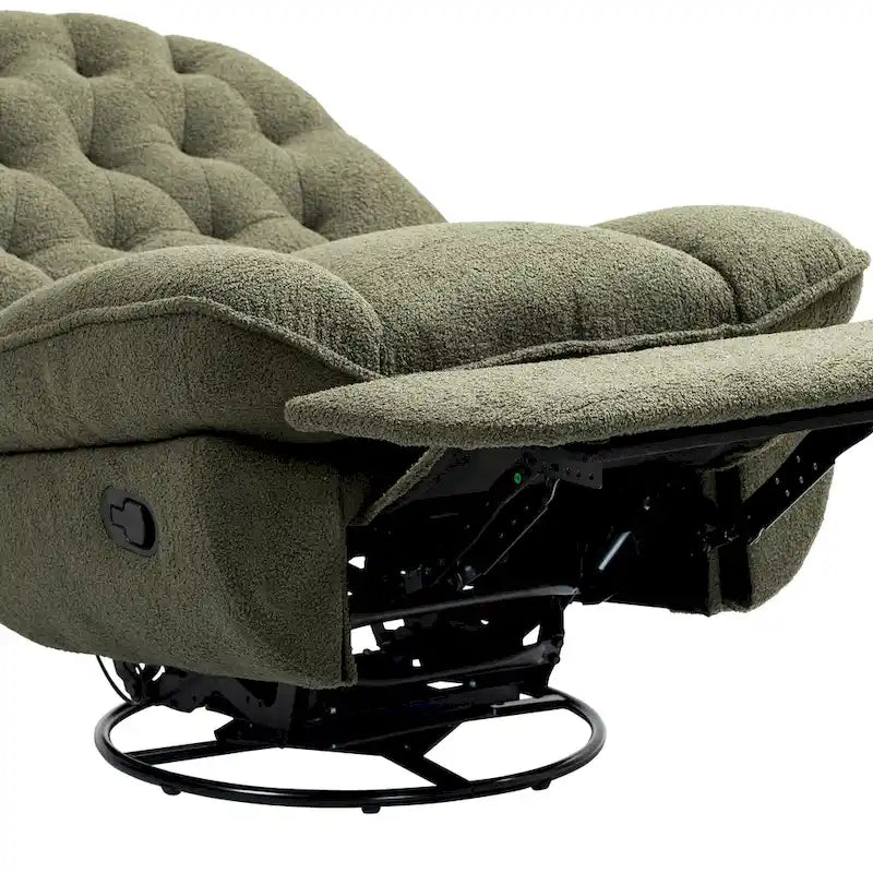 Fauteuil inclinable pivotant à 360 degrés en chenille moderne, ensemble de 1