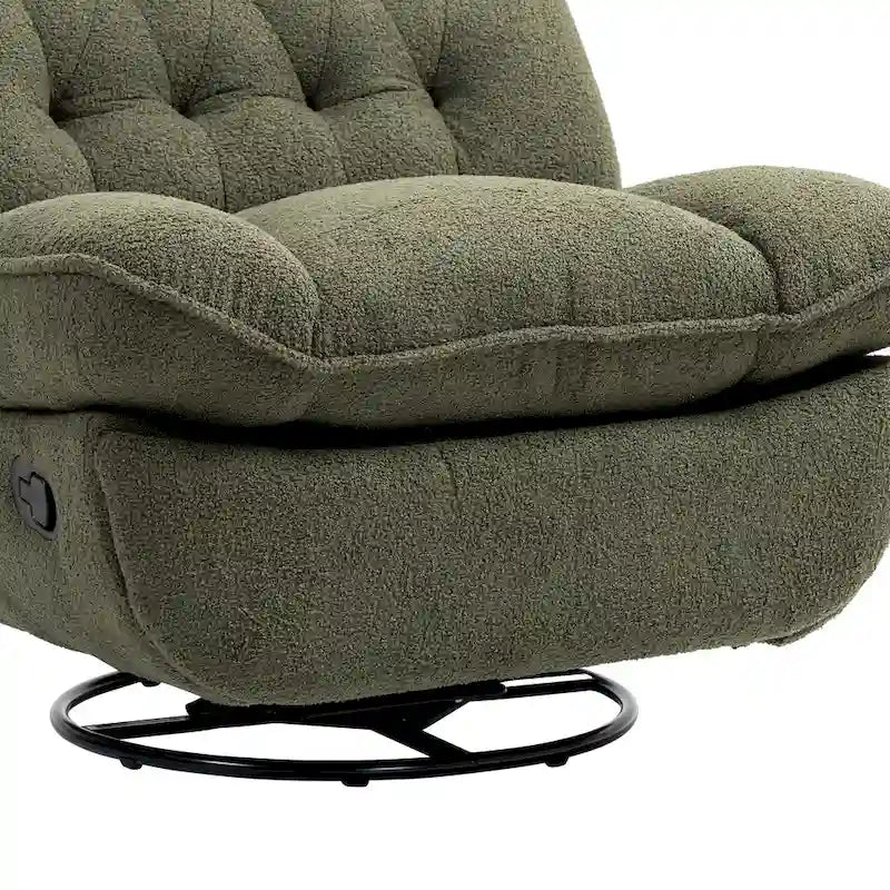 Fauteuil inclinable pivotant à 360 degrés en chenille moderne, ensemble de 1