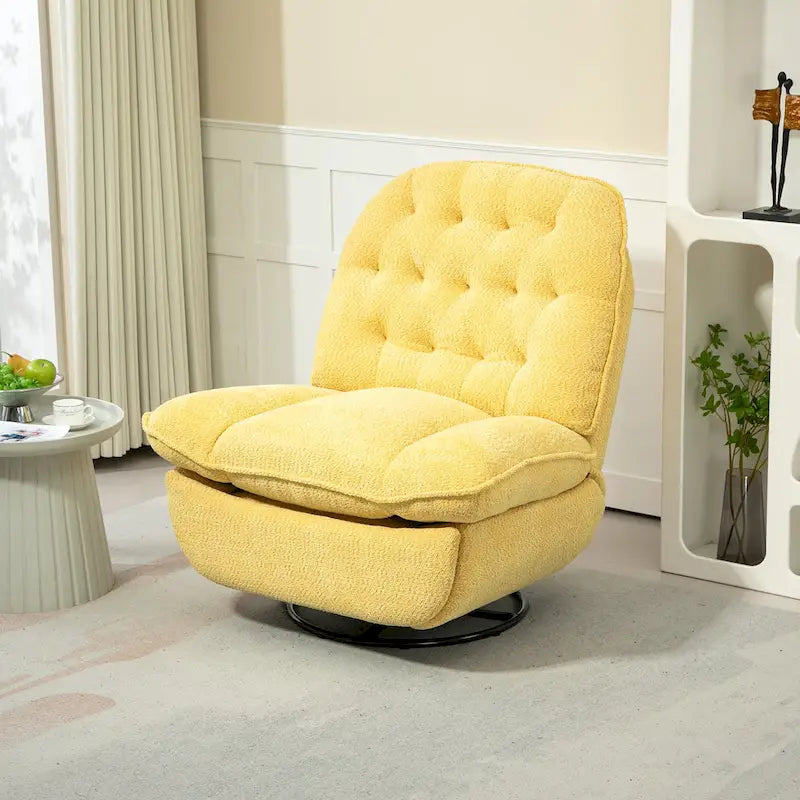 Fauteuil inclinable pivotant à 360 degrés en chenille moderne, ensemble de 1