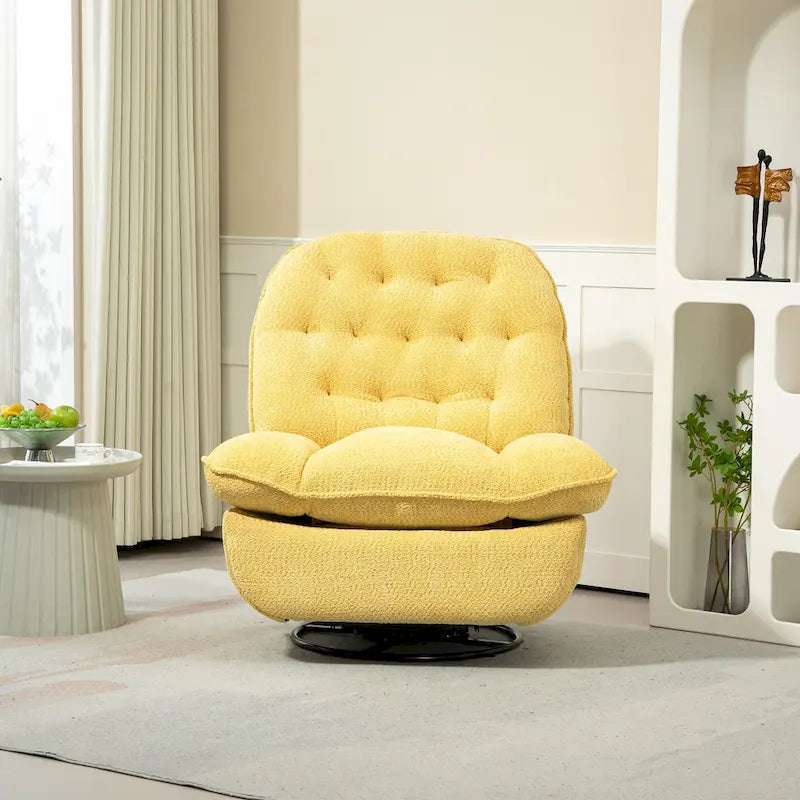 Fauteuil inclinable pivotant à 360 degrés en chenille moderne, ensemble de 1