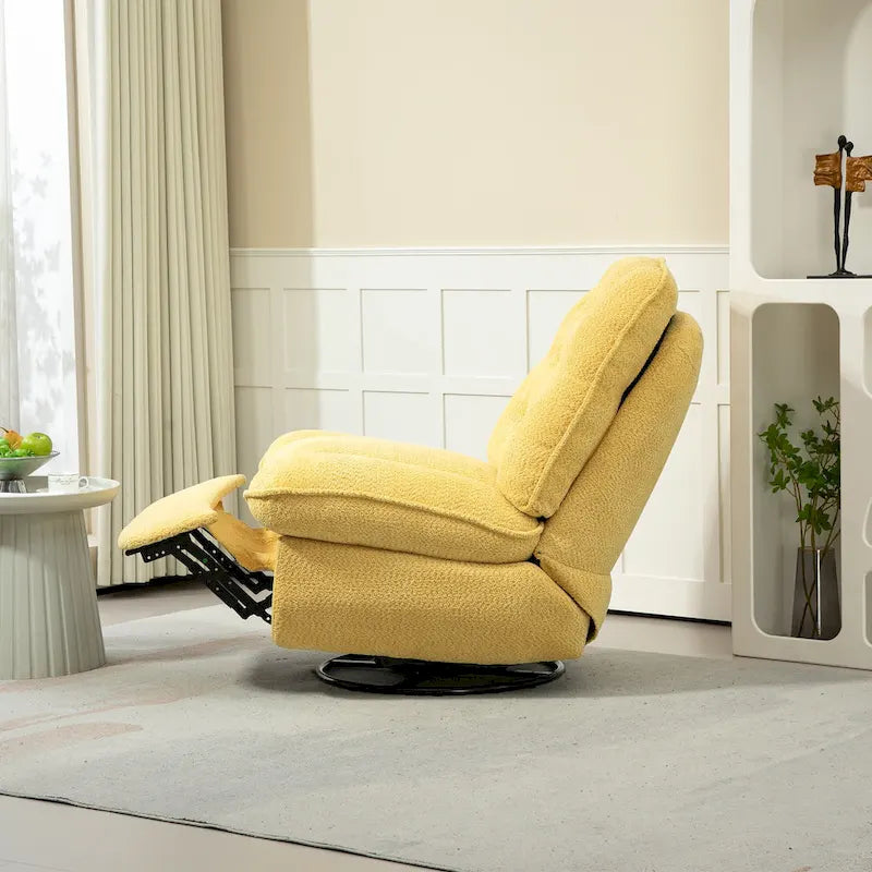 Fauteuil inclinable pivotant à 360 degrés en chenille moderne, ensemble de 1