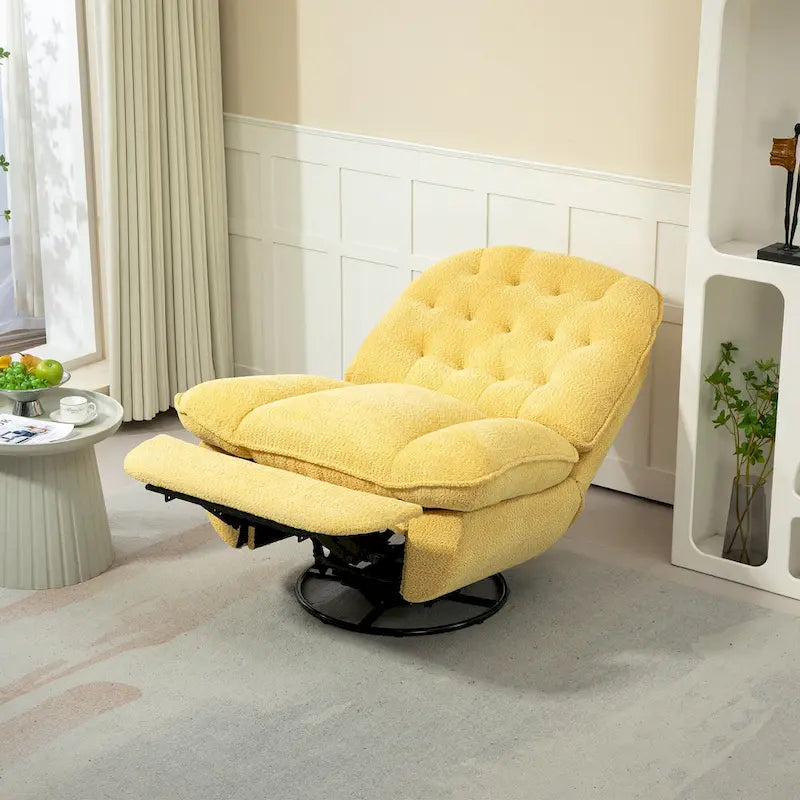 Fauteuil inclinable pivotant à 360 degrés en chenille moderne, ensemble de 1