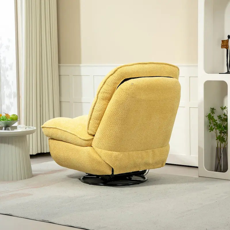 Fauteuil inclinable pivotant à 360 degrés en chenille moderne, ensemble de 1