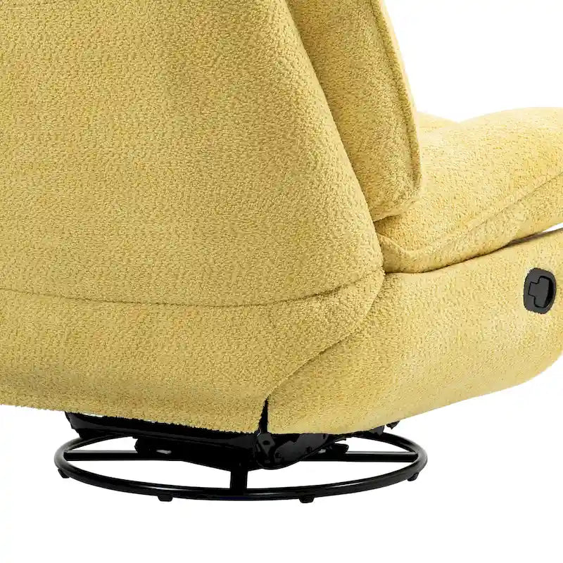 Fauteuil inclinable pivotant à 360 degrés en chenille moderne, ensemble de 1