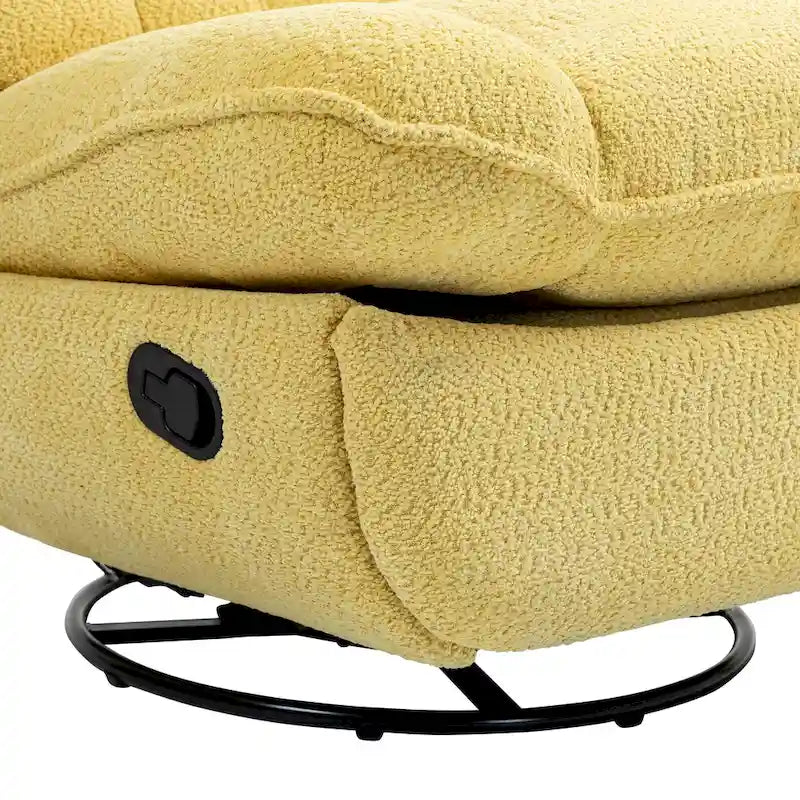 Fauteuil inclinable pivotant à 360 degrés en chenille moderne, ensemble de 1