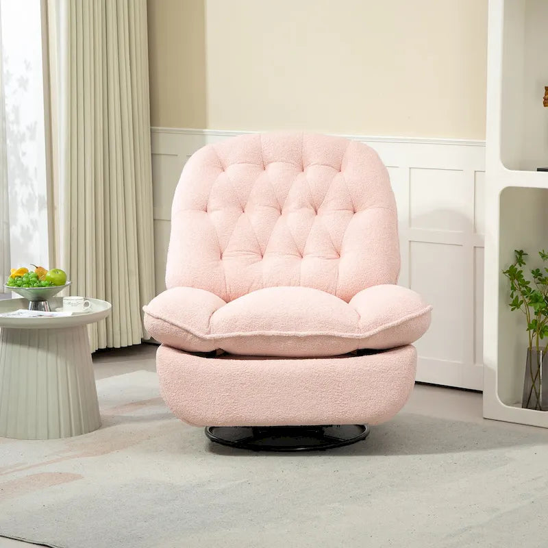 Fauteuil inclinable pivotant à 360 degrés en chenille moderne, ensemble de 1