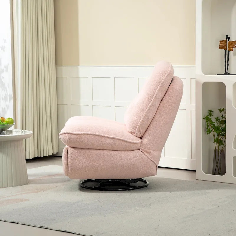 Fauteuil inclinable pivotant à 360 degrés en chenille moderne, ensemble de 1