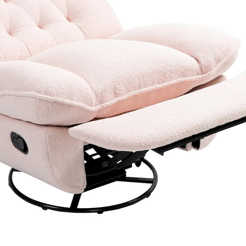 Fauteuil inclinable pivotant à 360 degrés en chenille moderne, ensemble de 1