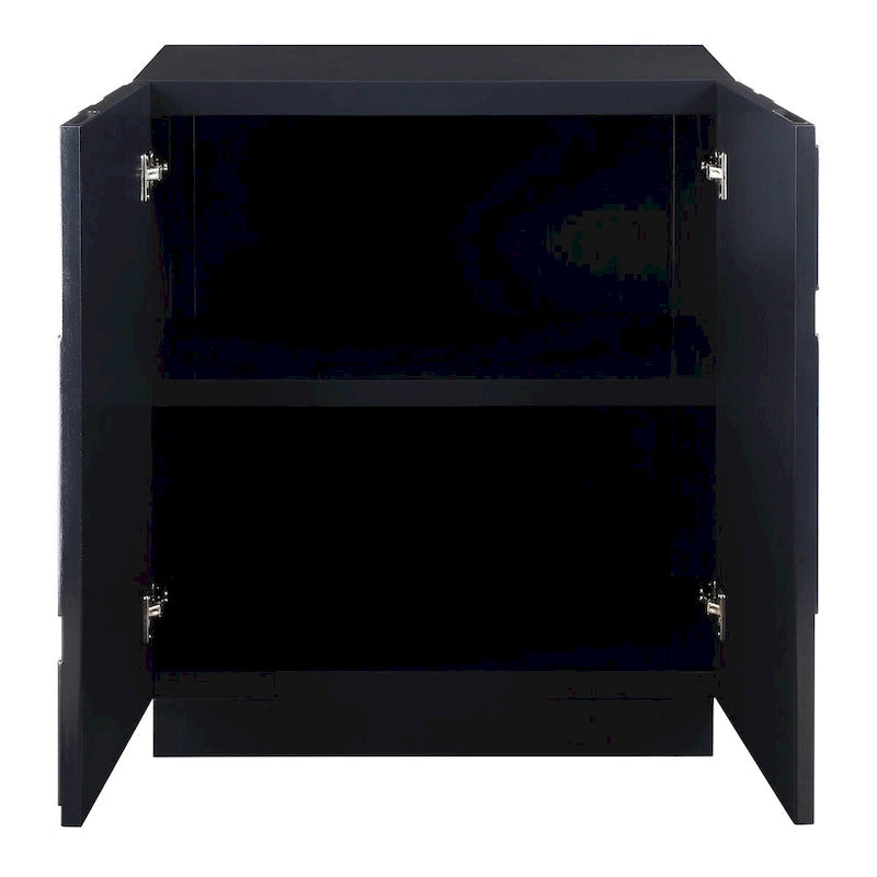 Meuble à deux portes bleu brillant Uttermost Valeria - 34 H X 30 L X 16,125 P