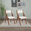 Chaises pliantes rembourrées en tissu vintage, lot de 2