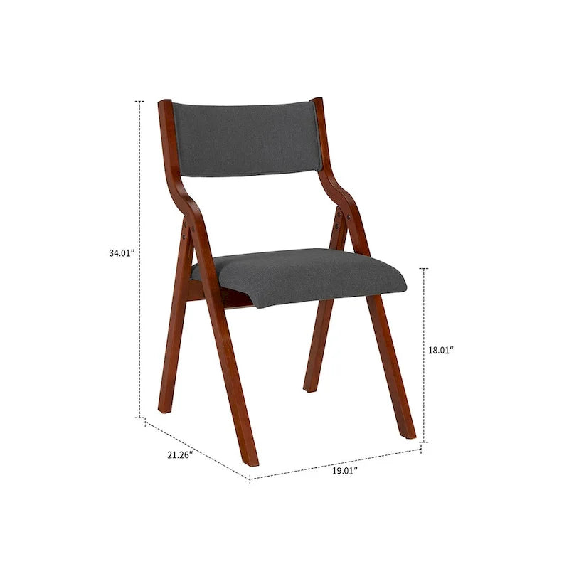 Chaises pliantes rembourrées en tissu vintage, lot de 2