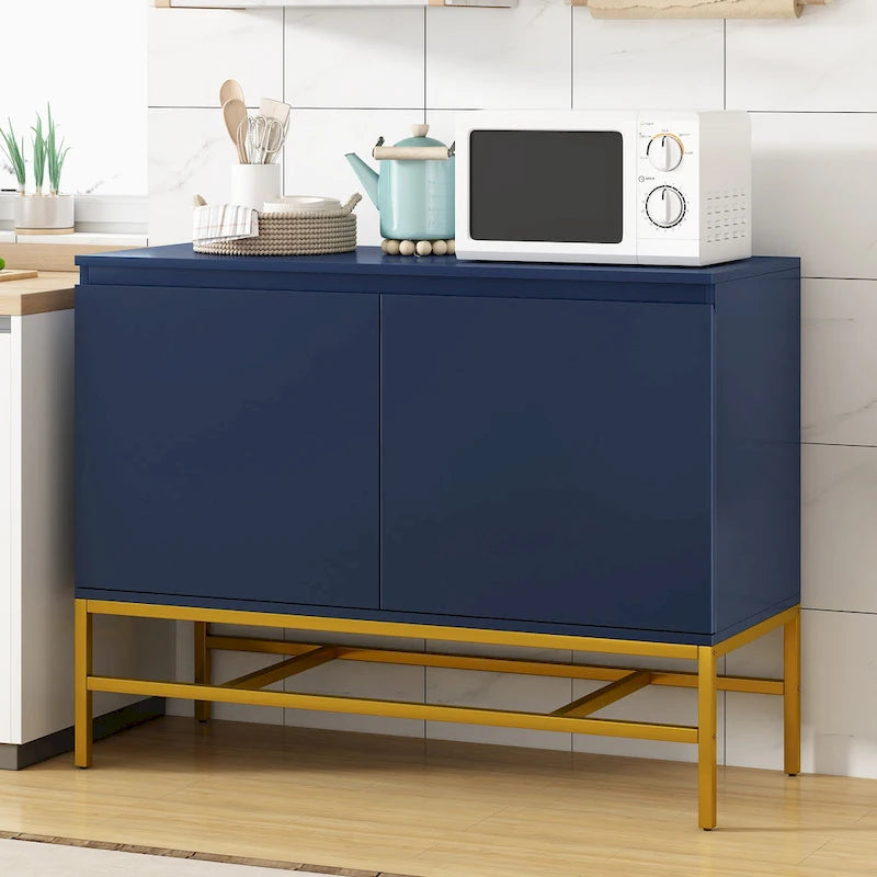 Buffet 2 portes minimaliste et de luxe avec pieds en métal