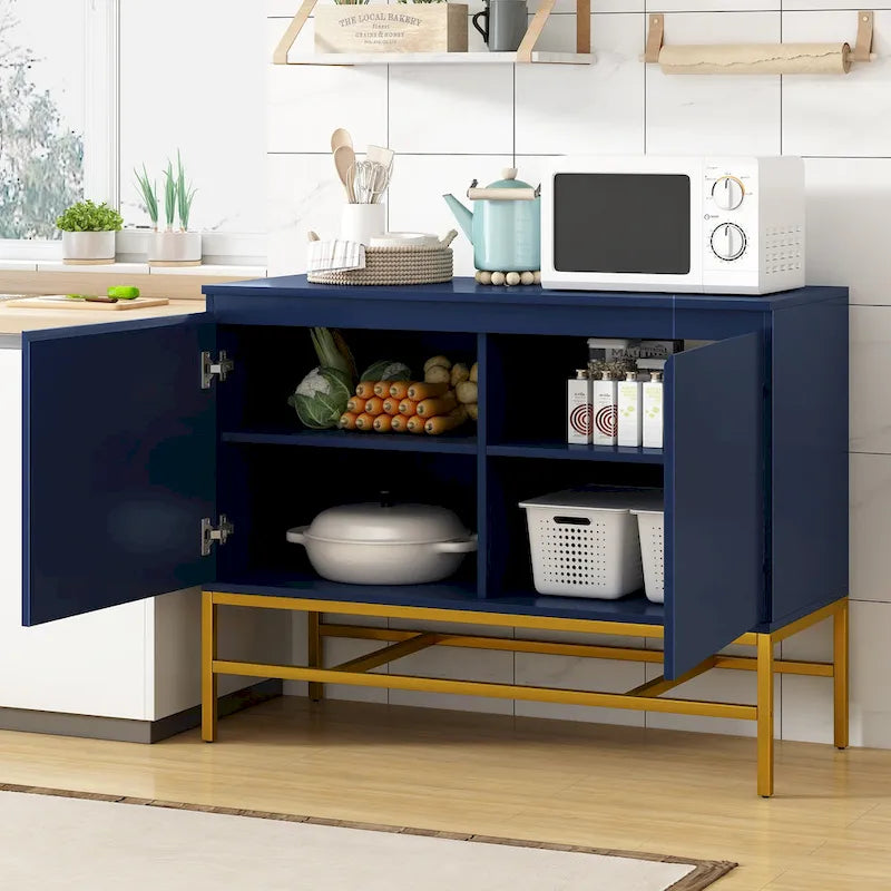 Buffet 2 portes minimaliste et de luxe avec pieds en métal
