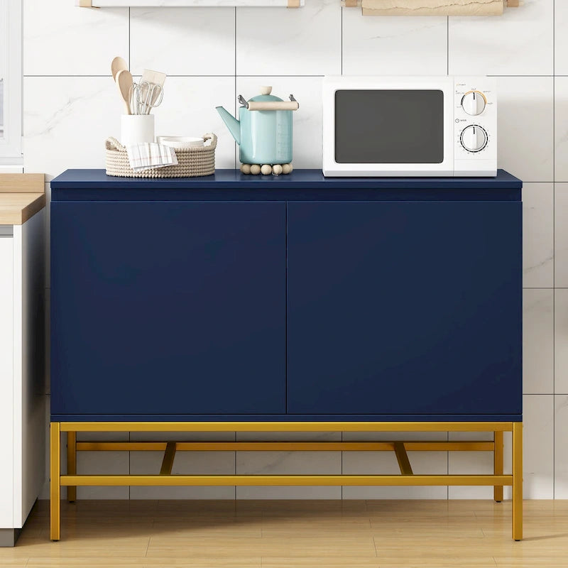 Buffet 2 portes minimaliste et de luxe avec pieds en métal