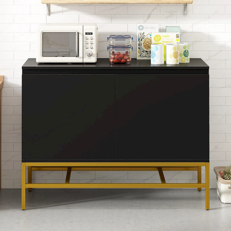 Buffet 2 portes minimaliste et de luxe avec pieds en métal