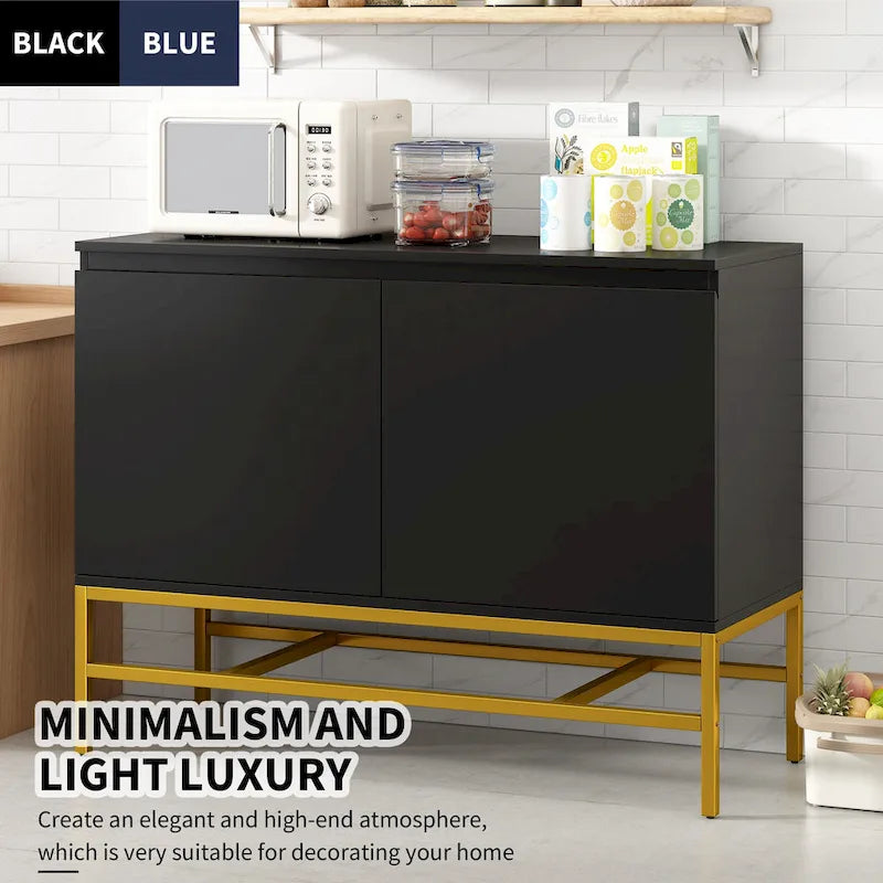 Buffet 2 portes minimaliste et de luxe avec pieds en métal