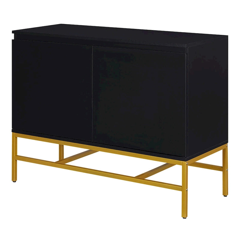 Buffet 2 portes minimaliste et de luxe avec pieds en métal