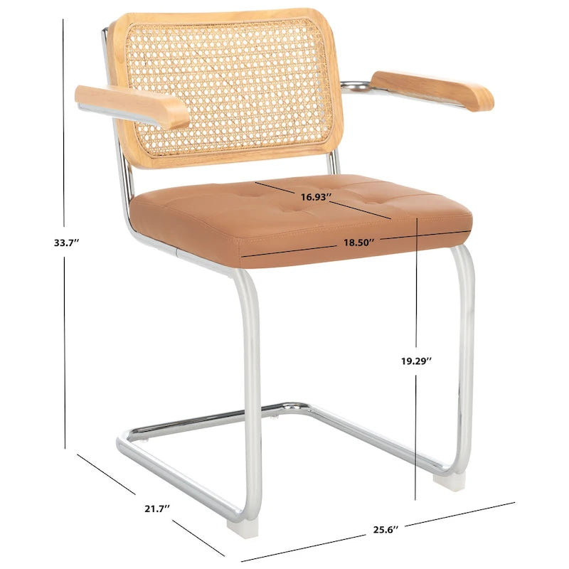 SAFAVIEH Home Coralia Chaise de salle à manger avec accoudoirs de 48 cm [LOT de 2] - 66x56x86 cm
